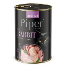 NEW PIPER CAT konzerva pre sterilizované mačky, s králikom, 400g
