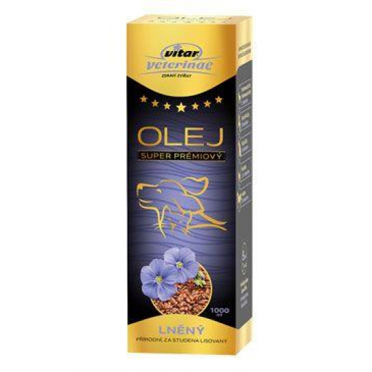 VITAR Veterinae Ľanový olej 1000ml VITAR Veterinae Ľanový olej 1000ml