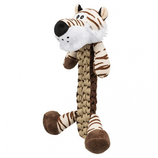 Tiger s opleteným telom, robustná hračka so zvukom, 32 cm