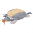 Sisalová myš, sisal/látka 30 cm prírodná/sivá