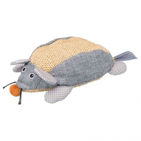 Sisalová myš, sisal/látka 30 cm prírodná/sivá