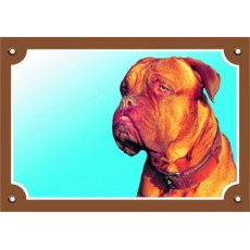 Farebná ceduľka Pozor pes, Bordeauxská doga