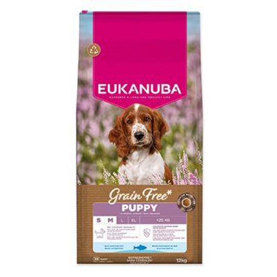 Eukanuba Dog GF Puppy Small&Medium bohaté na Oc.Fish12kg