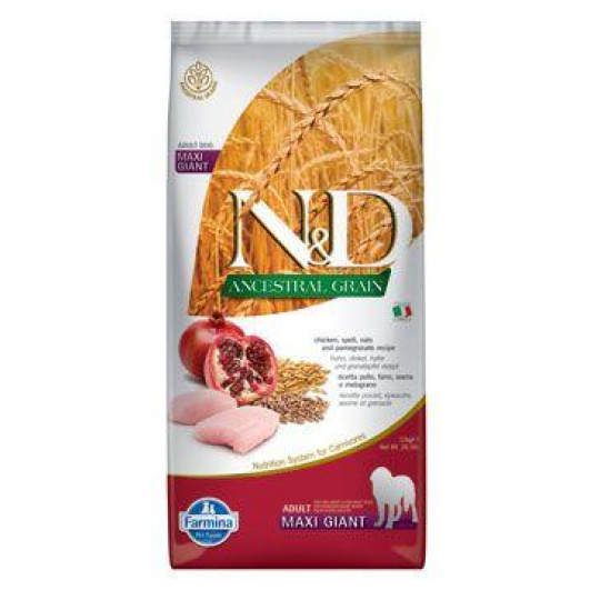 N&D LG DOG Adult Giant Chicken & Pomegranate 12kg