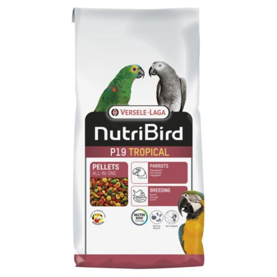 VL NutriBird P19 Tropical - extrudy pre chov, preperovanie a zvýšené nároky veľkých papagájov s tropickým ovocím 10 kg