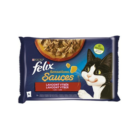 Nestlé FELIX Sensations cat Multipack morka&jahňa kapsička 4x85 g