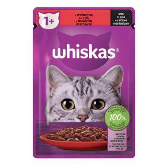 Whiskas kapsička Core hovädzie v šťave 85g