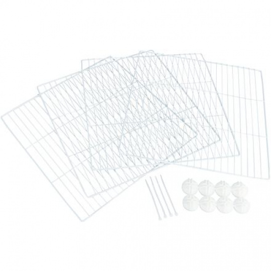 Rozširovacie drôtené diely 35 x 35 cm k interiérovému výbehu #62460, 4 ks, biela