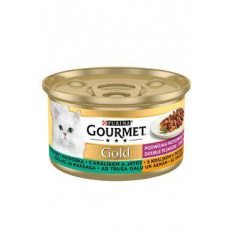 Gourmet Gold konz. mačka pašt. duš.králik a pečeň 85g