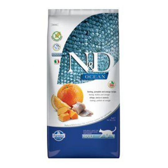 N&D OCEAN CAT Adult Herring, Pumpkin & Orange 5kg