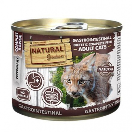 Natural Greatness GASTROINTESTINAL veterinárna diéta, konzerva pre mačky 200g