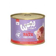 WOW Cat konz. Adult Paté hovädzie s moriakom 200g