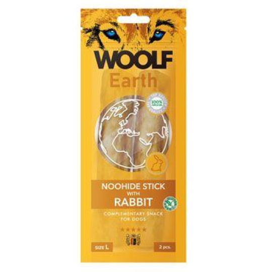 Pamlsok Woolf Dog Earth NOOHIDE L Sticks with Rabbit 85 g