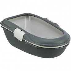 WC BERTO - dvojitá nádoba so sitom 59x39x22 cm, - tmavo sivá/ sv.sivá