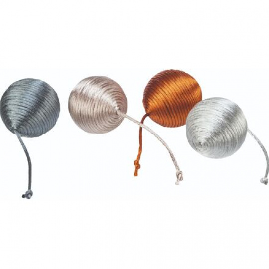 Chrastiaca metalická loptička 4,6 cm, polyester