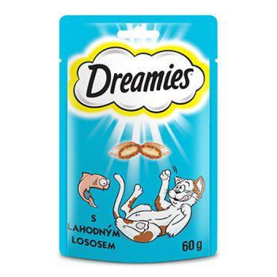 Dreamies maškrta pre mačky s lososom 60g Dreamies maškrta pre mačky s lososom 60g