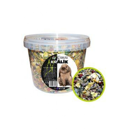 FINE PET Zakrslý Králik Premium vedro 1,7kg FINE PET Zakrslý Králik Premium vedro 1,7kg