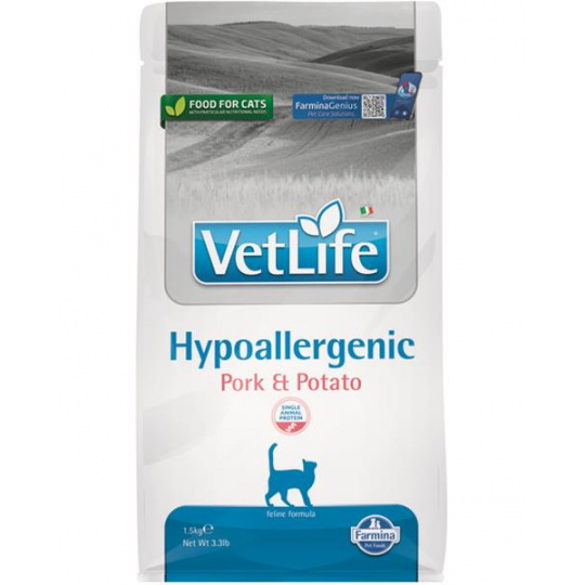 Farmina Vet Life cat hypoallergenic, pork & potato 1,5 kg Farmina Vet Life cat hypoallergenic, pork & potato 1,5 kg