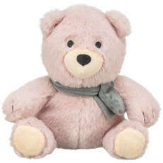 Vianočný medvedík Teddy, bez zvuku, 19 cm, ružová
