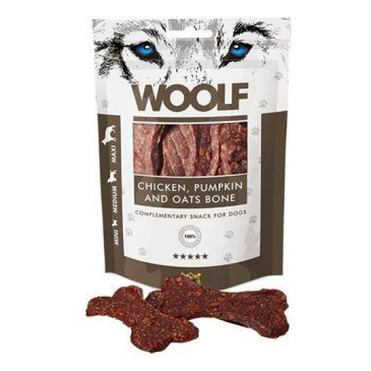 WOOLF Classic pôch. Chicken, Pumpkin a Oats Bone 100g
