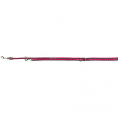 Vodítko CAVO okrúhle predlžovacie - fuksiová/grafitová