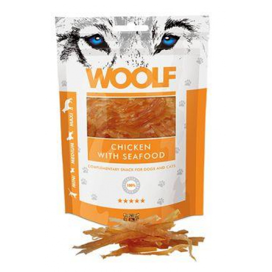 WOOLF Classic pôch. Kuracie s morskými plodmi 100g