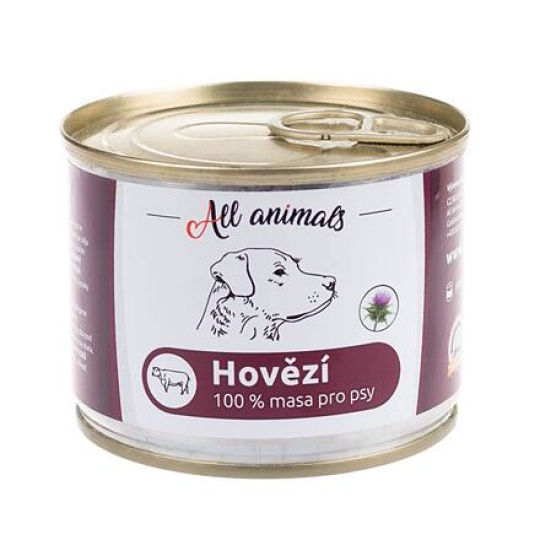 ALL ANIMALS hovězí, konzerva pro psy, 200 g