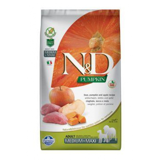 N&D Pumpkin DOG Adult M/L Boar & Apple 2,5kg