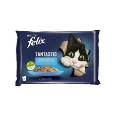 Nestlé FELIX Fantastic cat Multipack losos&platesa želé kapsička 4x85 g