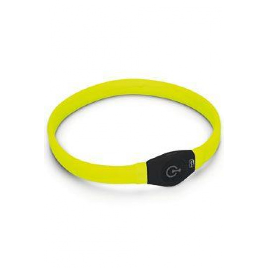 Obojok USB Visio Light LED nabíjací 65cm žltý KAR