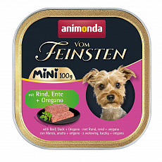 ANIMONDA paštéta Vom Feinsten MINI - hovädzie, kačica, oregano pre psy 100 g