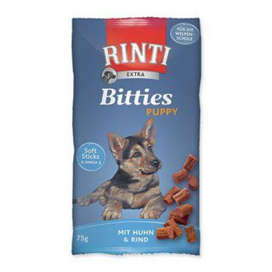 Rinti Dog Extra Bits Puppy pochoutka kuře+hovězí 75g