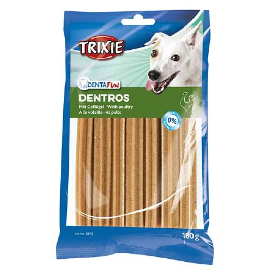 DentaFun DENTROS, žvýkací tyčky s drůbežím masem, 7 ks/180 g