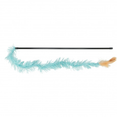 Udica s plyšovým chvostom a perím 48 cm