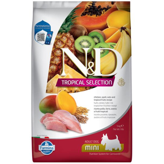 Farmina N&D dog TROPICAL SELECTION (AG) adult mini, kuracie 5 kg