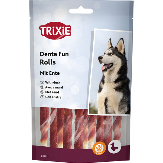 DentaFun tyčinka zviazaná kačacím mäsom 10 ks, 12 cm/80 g DentaFun tyčinka zviazaná kačacím mäsom 10 ks, 12 cm/80 g
