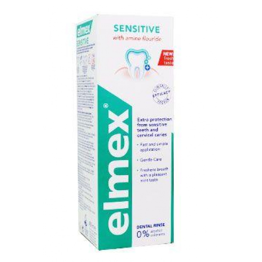 Voda ústna Elmex Sensitive plus zelená 400ml Voda ústna Elmex Sensitive plus zelená 400ml