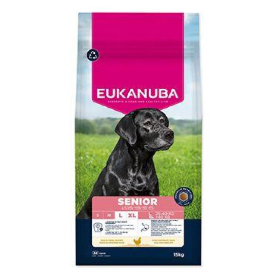 Eukanuba Dog Senior Large bohaté na čerstvé kuracie mäso 15kg