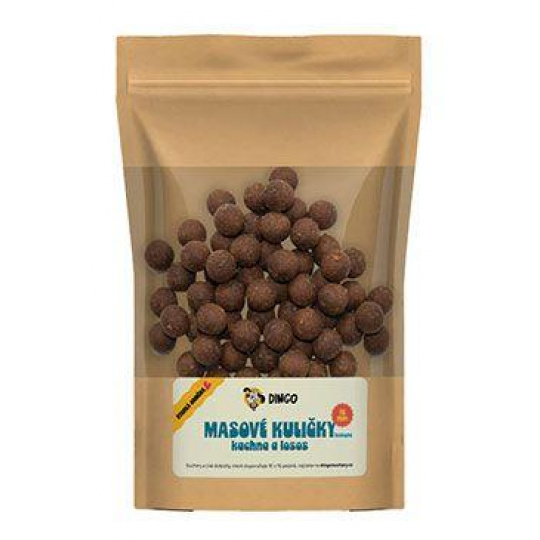 DINGO mäsové guľôčky kačica a losos 16mm/150g