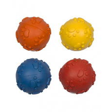 Hračka DUVO+ Lopta gumová pískacia s labkami 7 cm