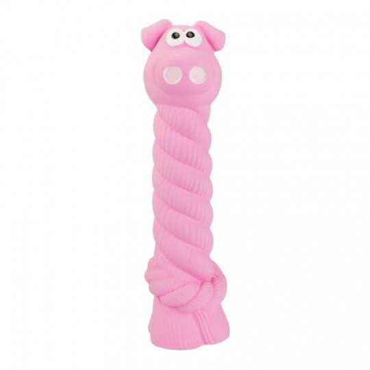 Prasiatko s latexovým lanom a chrumkavým zvukom 15 cm, latex, HipHop Dog