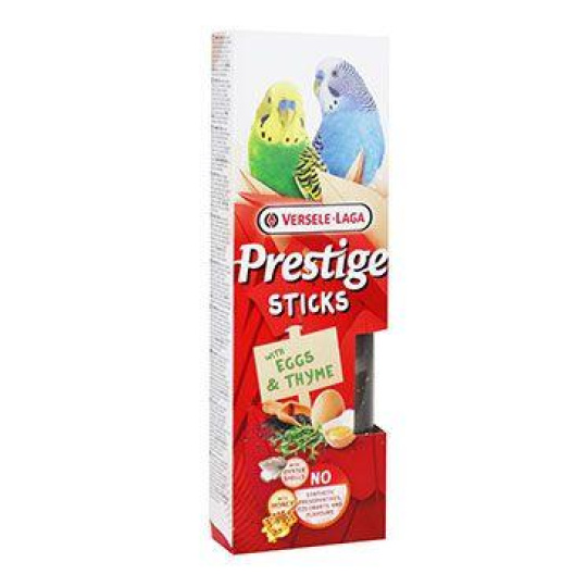 Pamlsok VL Prestige Sticks Small Parakeets with Eggs & Thyme 2 ks - tyčinka pre andulky s vajcami a tymianom 60 g