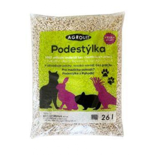 Podstielka Agrolit drevená lisovaná 26 litrov Podstielka Agrolit drevená lisovaná 26 litrov