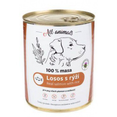All Animals DOG konz. Losos mletý s ryžou 800g