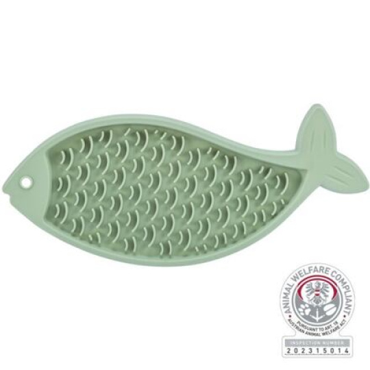Lick’n'Snack RYBA - podložka k pomalému krmení, 28 cm, petrolejová