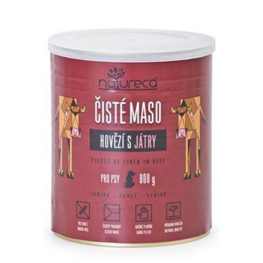 NATURECA konz. hovädzie s pečeňou pre psy 800g