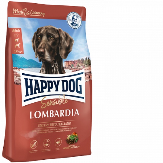 Happy Dog Supreme Sensible Lombardia Kačica & Italská ryža 4 kg Happy Dog Supreme Sensible Lombardia Kačica & Italská ryža 4 kg