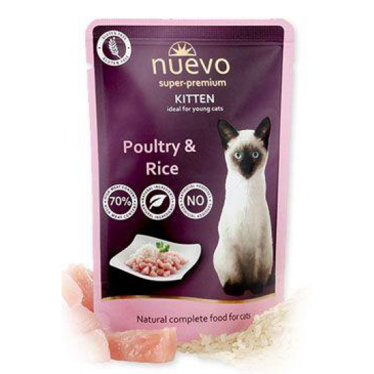 Nuevo mačiatko kapsička hydinové s ryžou 85g