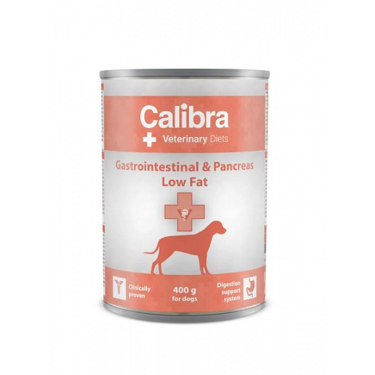 Calibra VD Dog Gastrointestinal & Pancreas Low Fat konzerva 400 g Calibra VD Dog Gastrointestinal & Pancreas Low Fat konzerva 400 g