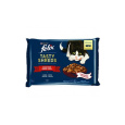 Nestlé FELIX Tasty shreds cat Multipack hovädzie&kuracie v šťave kapsička 4x80 g